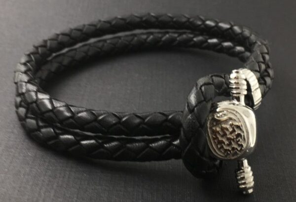 Pharaoh’s Seal Bracelet – Luxury Leather & Metal | Sal Knight Jewelry - Image 2