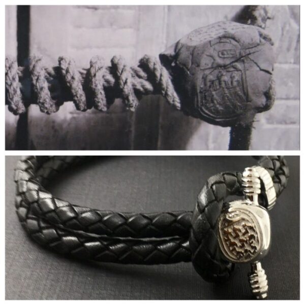 Pharaoh’s Seal Bracelet – Luxury Leather & Metal | Sal Knight Jewelry - Image 3